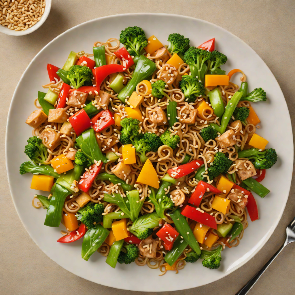 LaTeX-Inspired Vegetable Stir Fry with Garlic and Ginger