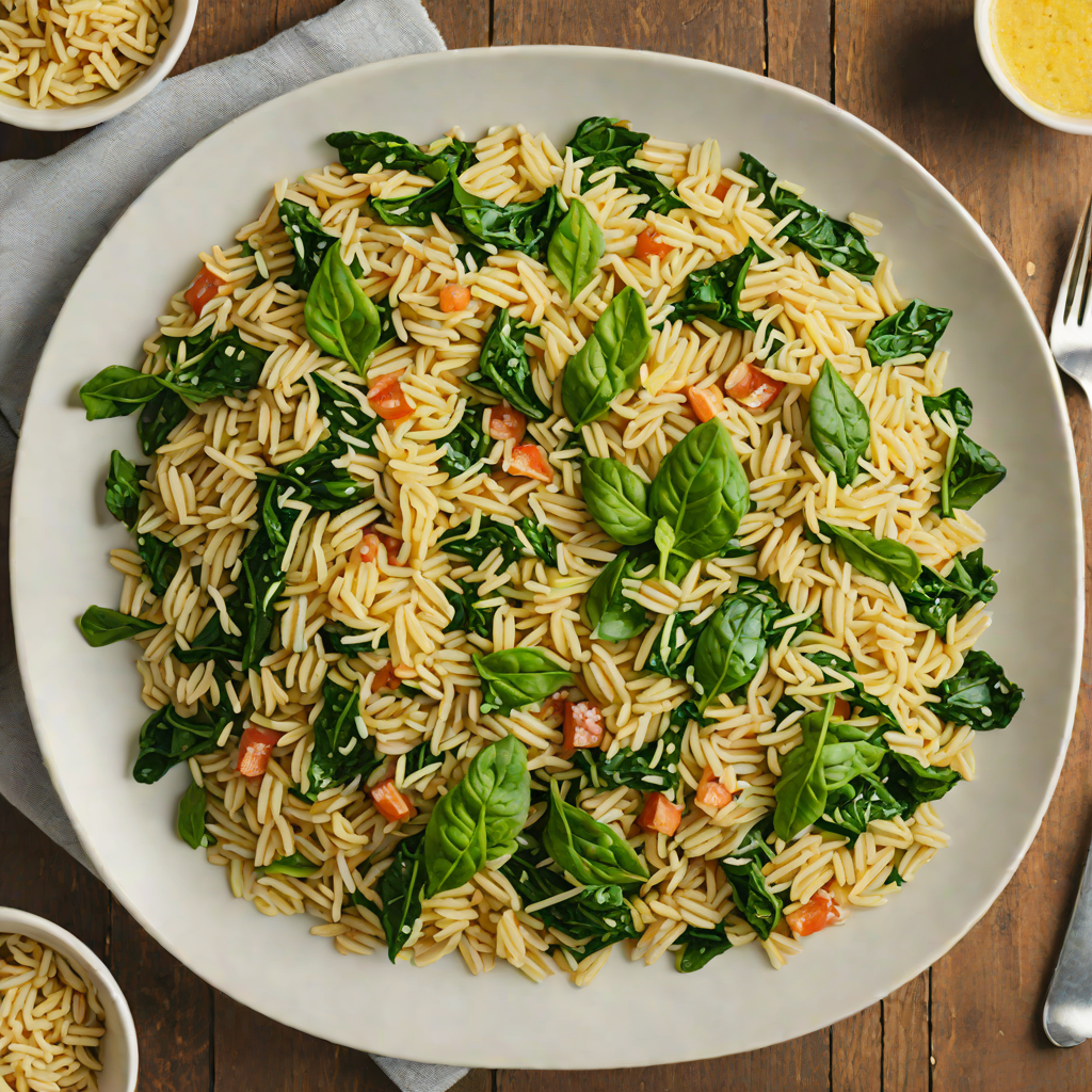 One-Pot Garlic Parmesan Orzo with Spinach