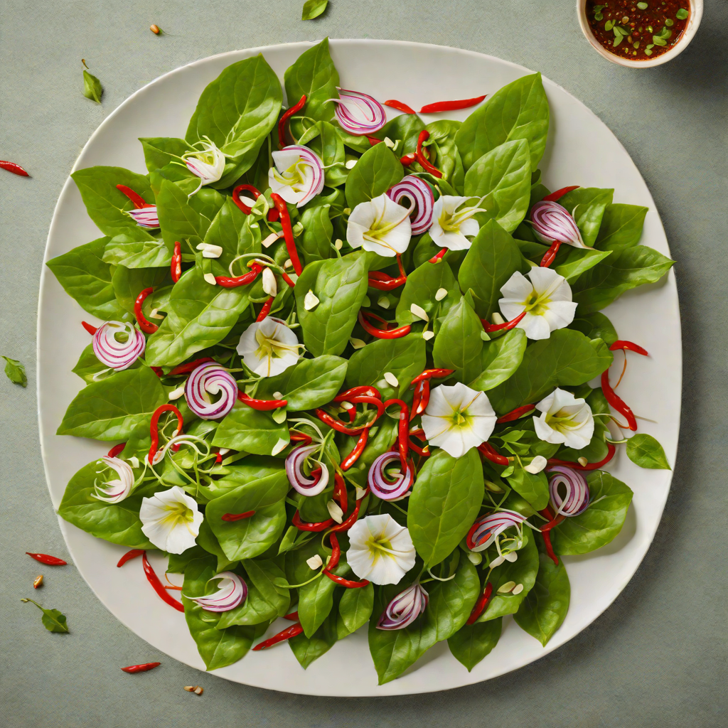 Vietnamese Stir-Fried Morning Glory with Garlic and Chili
