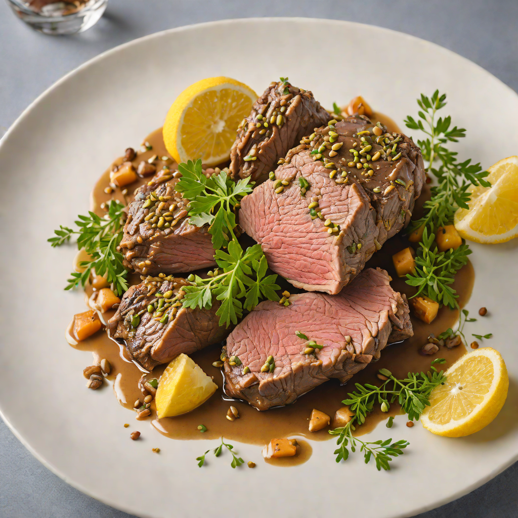 Slow-Cooked Lamb Shoulder with Lemon Myrtle and Wattleseed