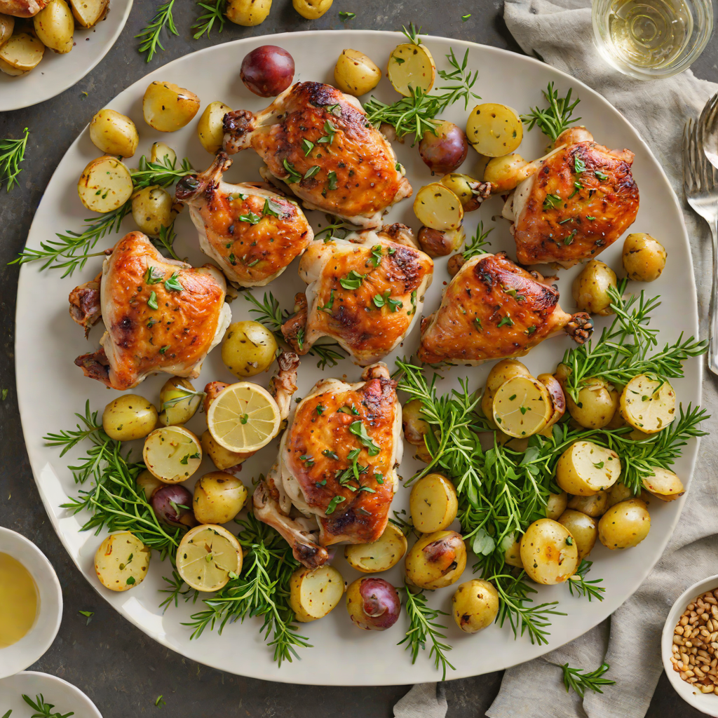 Sheet Pan Herb-Roasted Chicken Thighs with Baby Potatoes
