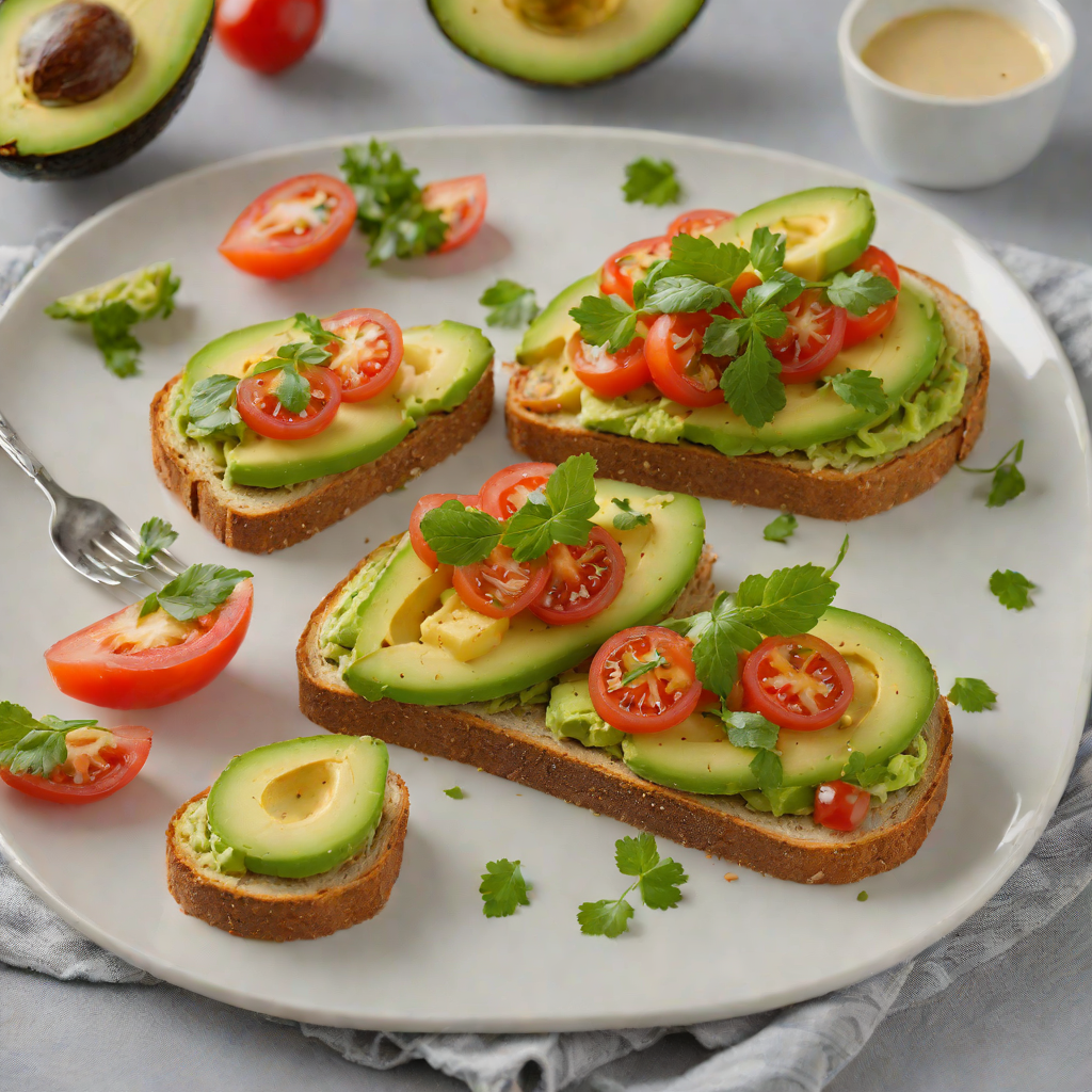 No-Cook Avocado and Tomato Open-Faced Sandwich