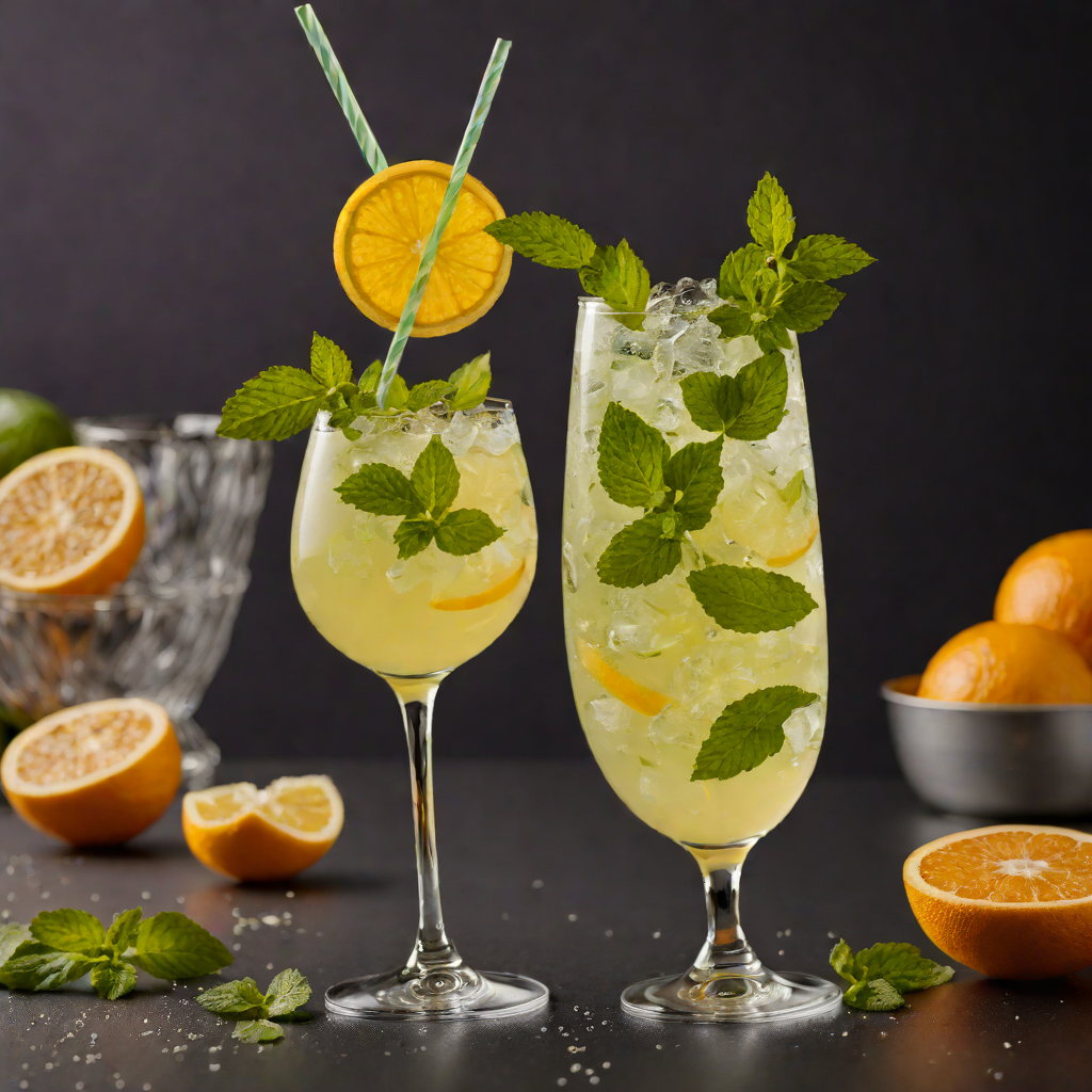 Citrus-Mint Shaken Sparkler