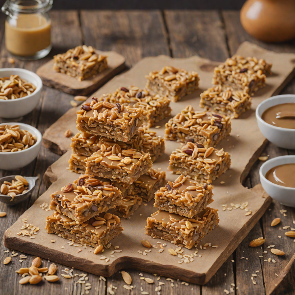 No-Bake Peanut Butter Oat Bars with Honey