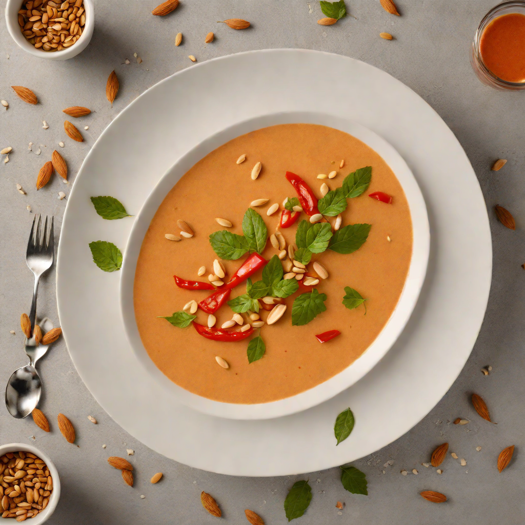 Roasted Red Pepper and Almond Gazpacho