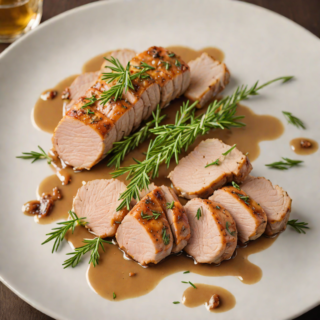 Pan-Seared Pork Tenderloin with Cider and Rosemary Sauce