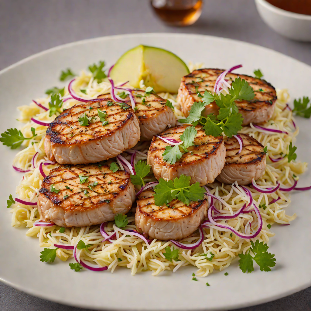 Pan-Seared Pork Medallions with Apple Cabbage Slaw