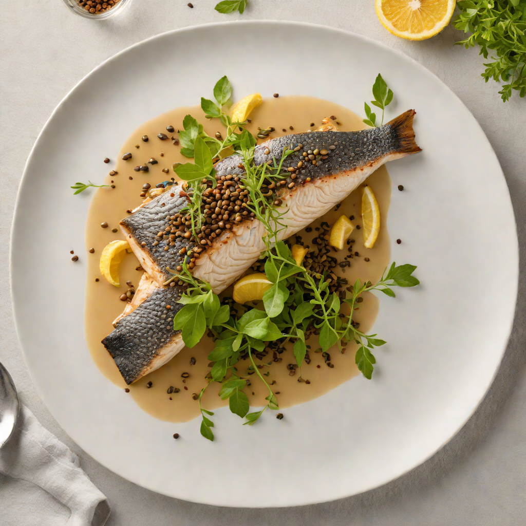 Slow-Cooked Barramundi with Wattleseed and Lemon Myrtle