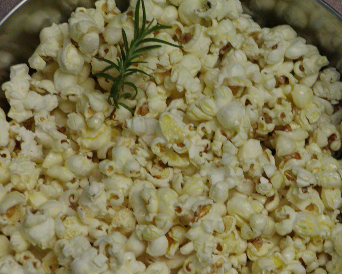 Cheesy Popcorn Bites with Herbed Butter