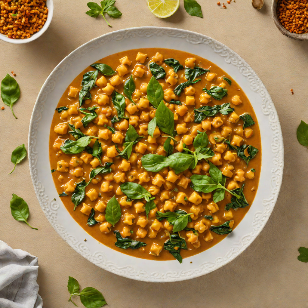 North-South Spiced Chickpea and Spinach Curry