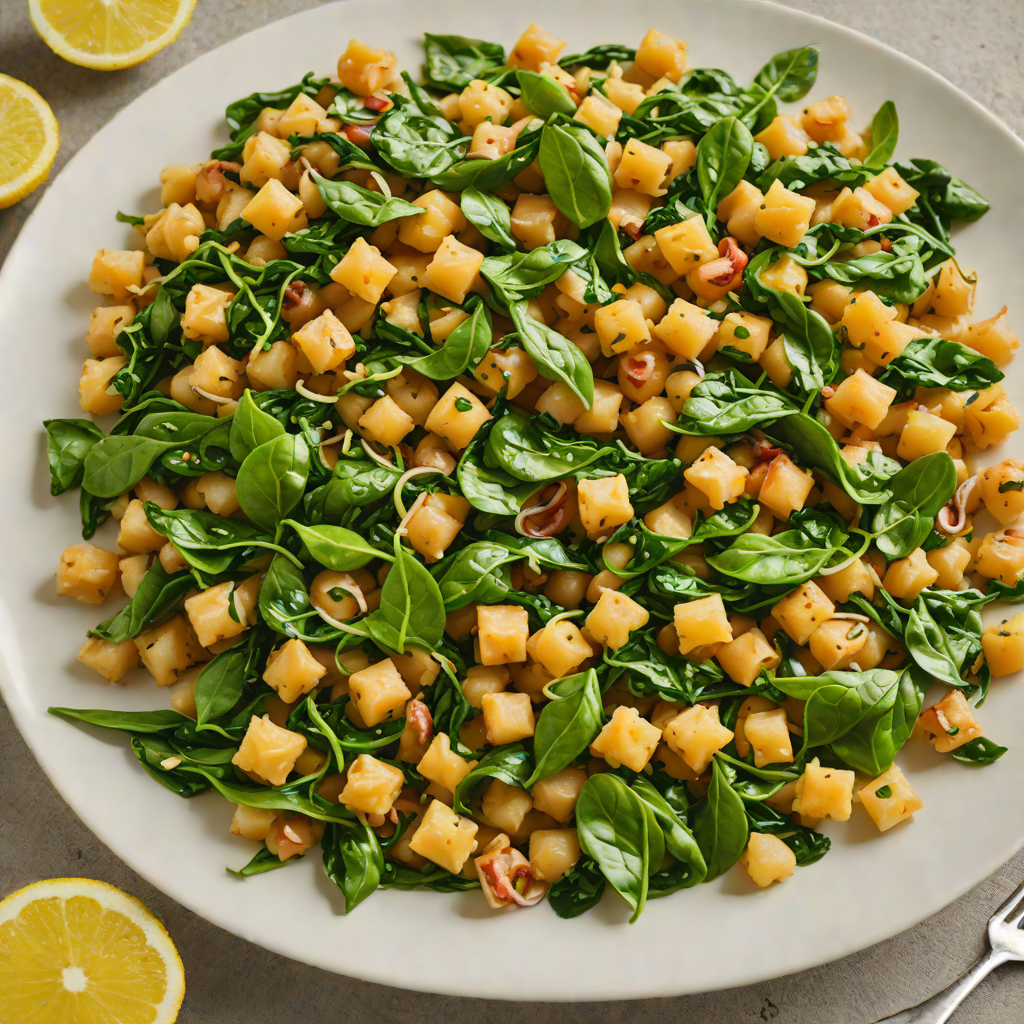 Sautéed Chickpea and Spinach Medley with Garlic and Lemon