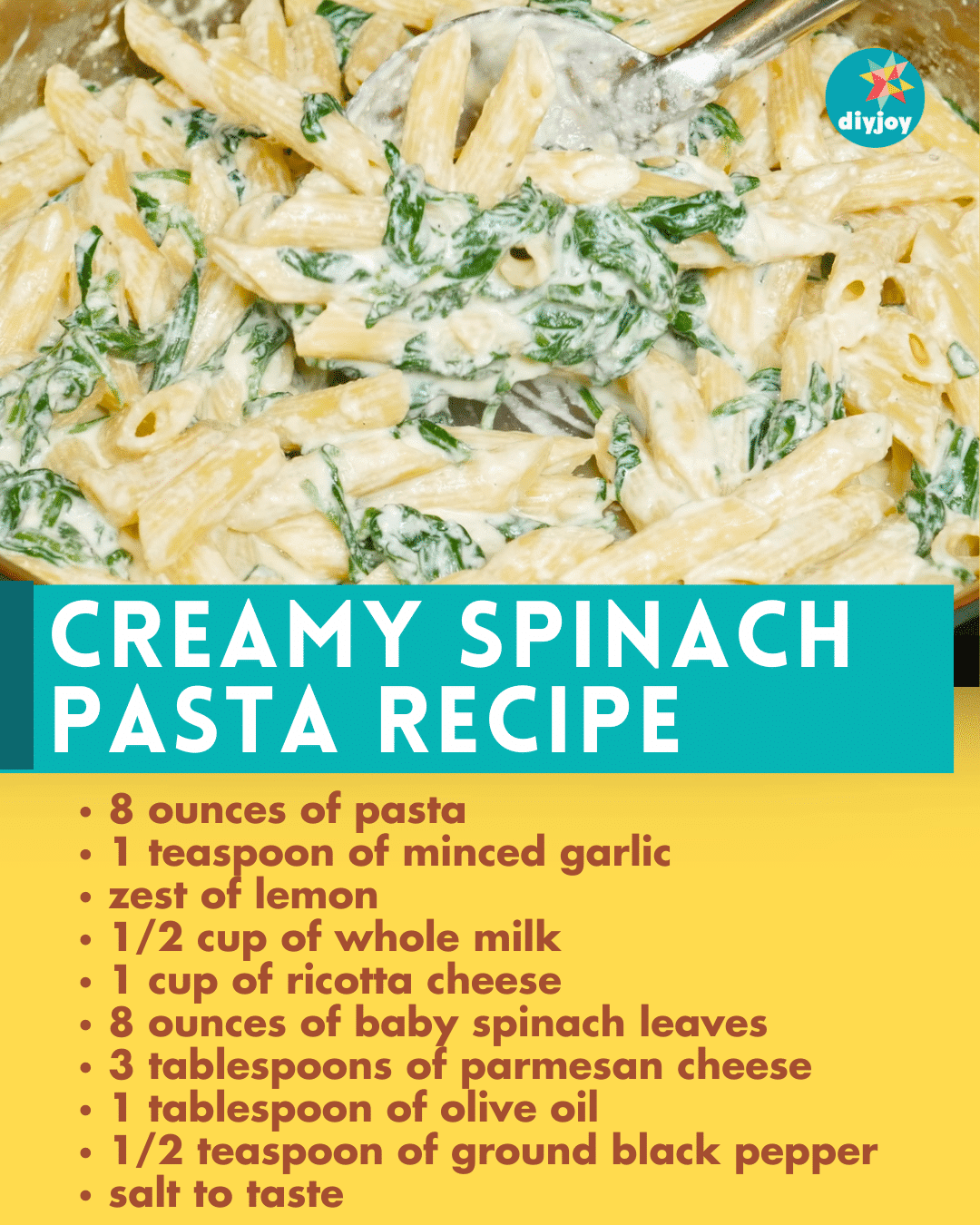 Hidden Carrot & Spinach Creamy Pasta