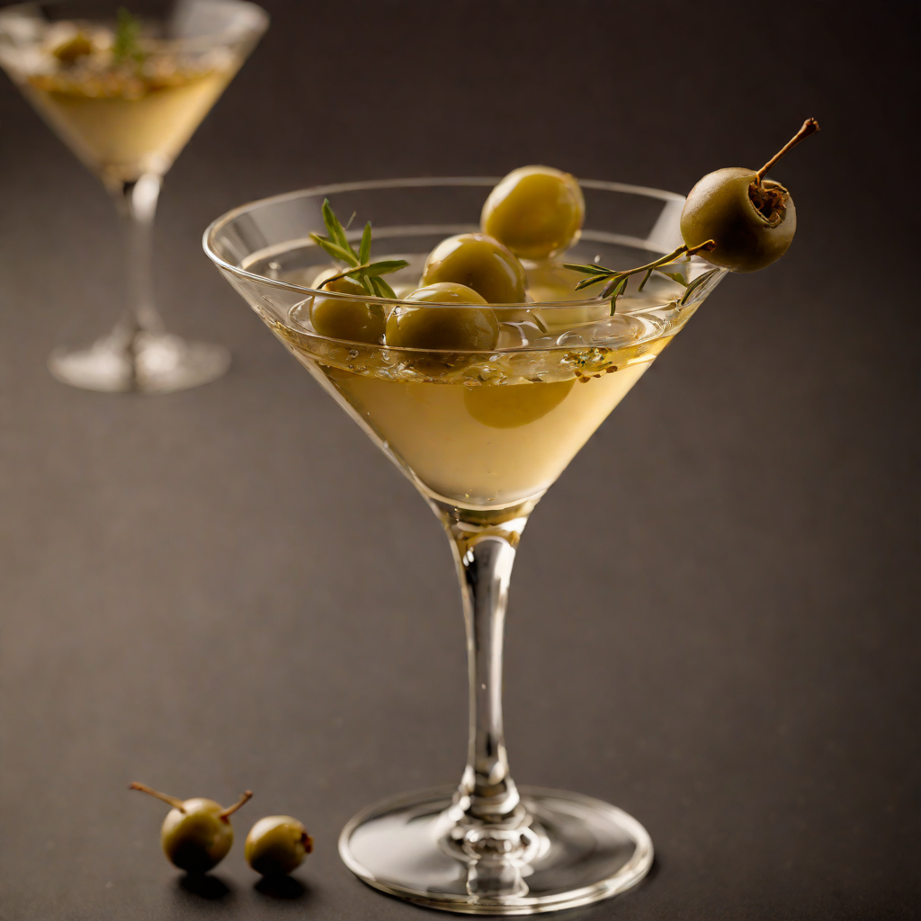 Smoked Vodka Dirty Martini with Olive Brine