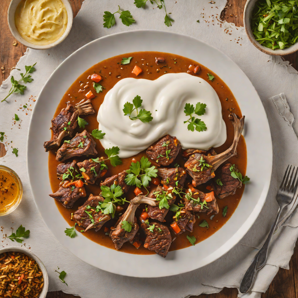 Berbere-Spiced Roasted Lamb with Garlic-Yogurt Sauce