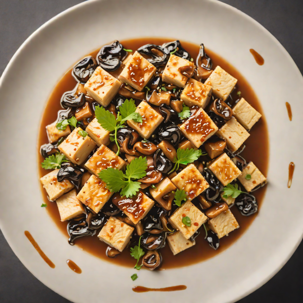Braised Taiwanese Tofu with Mushrooms and Bamboo Shoots
