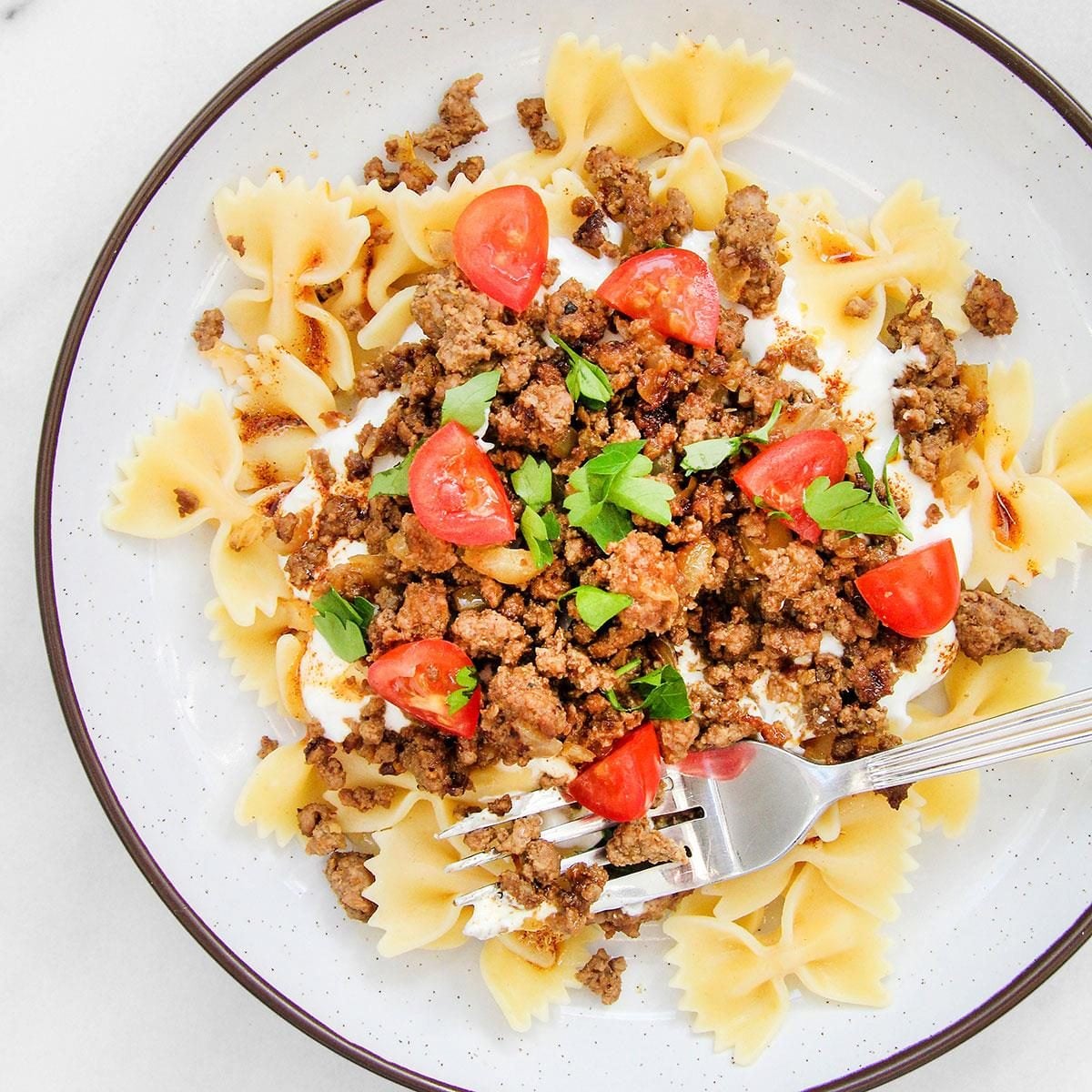 Turkish Spice Tomato & Turkey Pasta