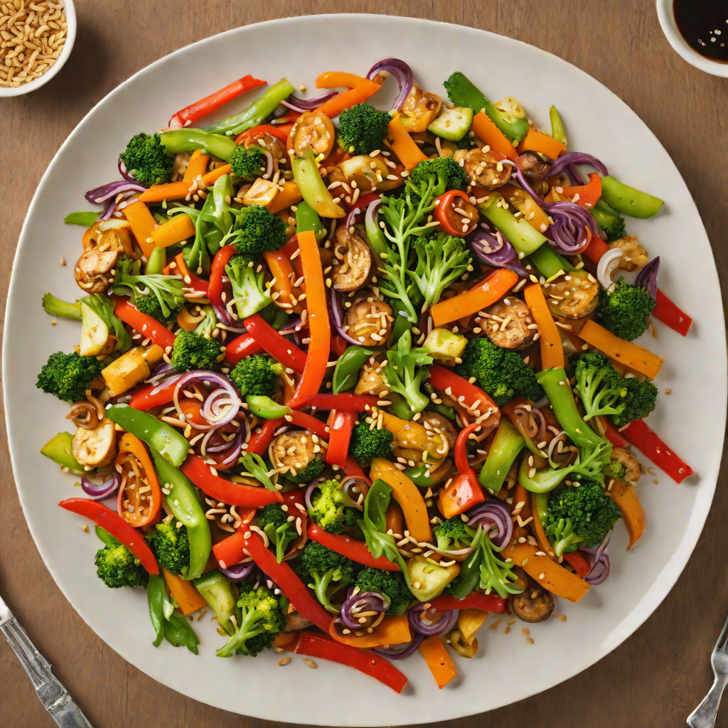 Spiced Vegetable Stir-Fry with Garlic and Ginger Soy Glaze