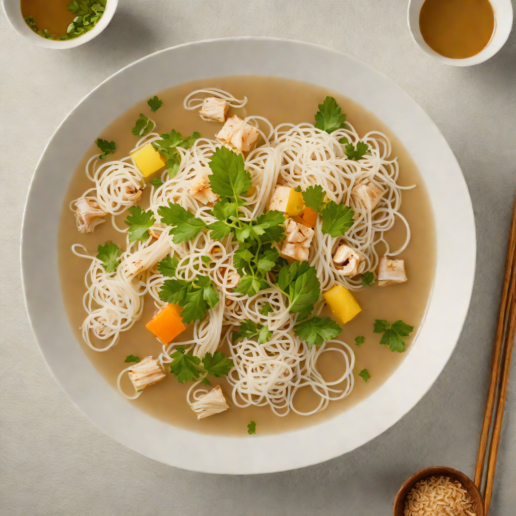 Lemongrass and Ginger Broth with Rice Noodles