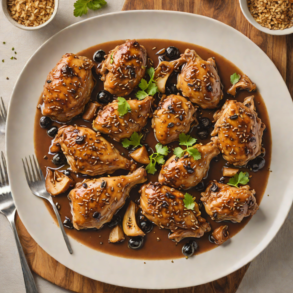 Slow-Simmered Chicken Adobo with Brown Sugar and Black Peppercorns