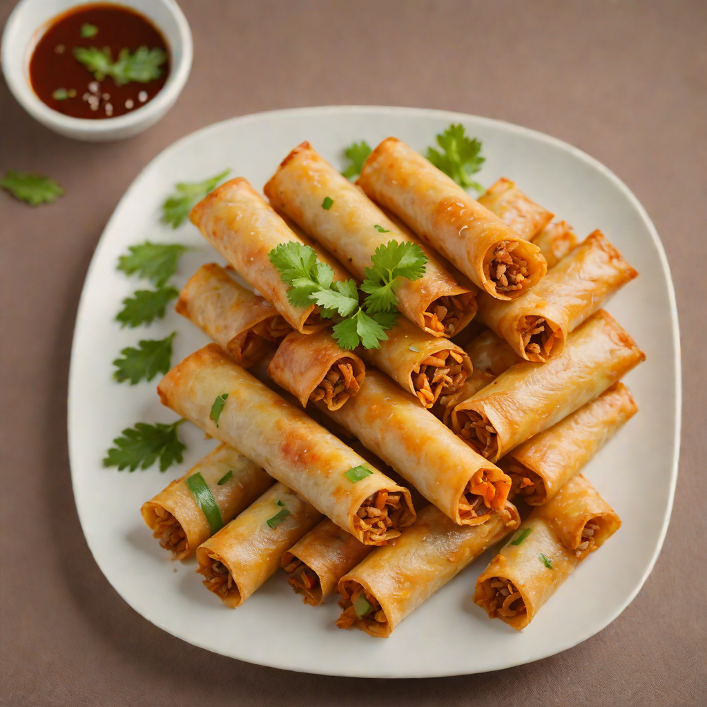Pan-Fried Lumpia with Pork, Carrot, and Green Onion