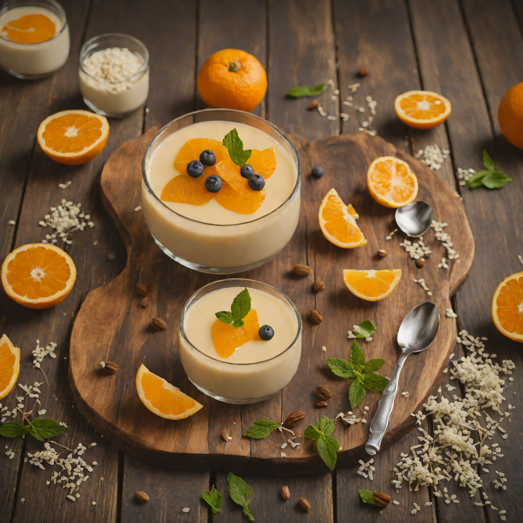 Half-Orange and Vanilla Panna Cotta