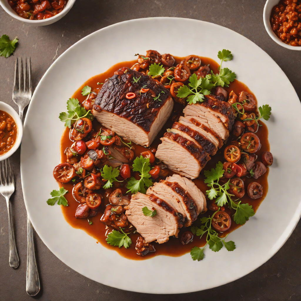 Slow-Cooked Pork Shoulder with Spanish Chorizo and Smoked Paprika