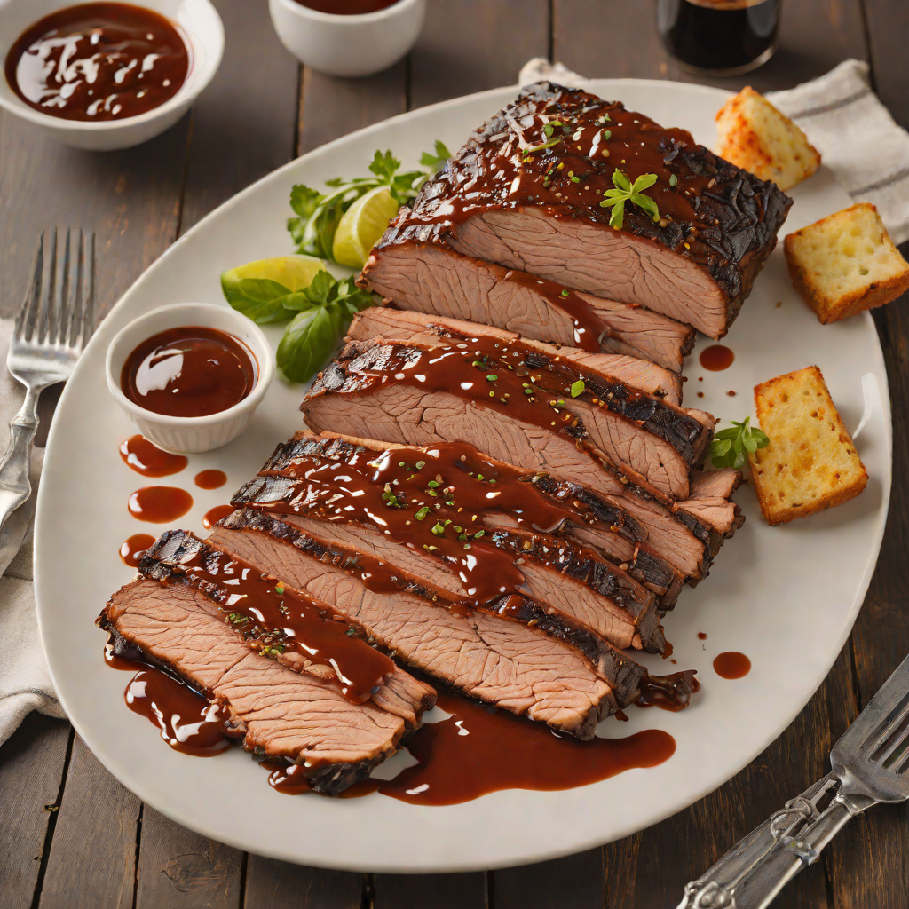 Slow-Smoked Brisket with Parker John’s BBQ Sauce