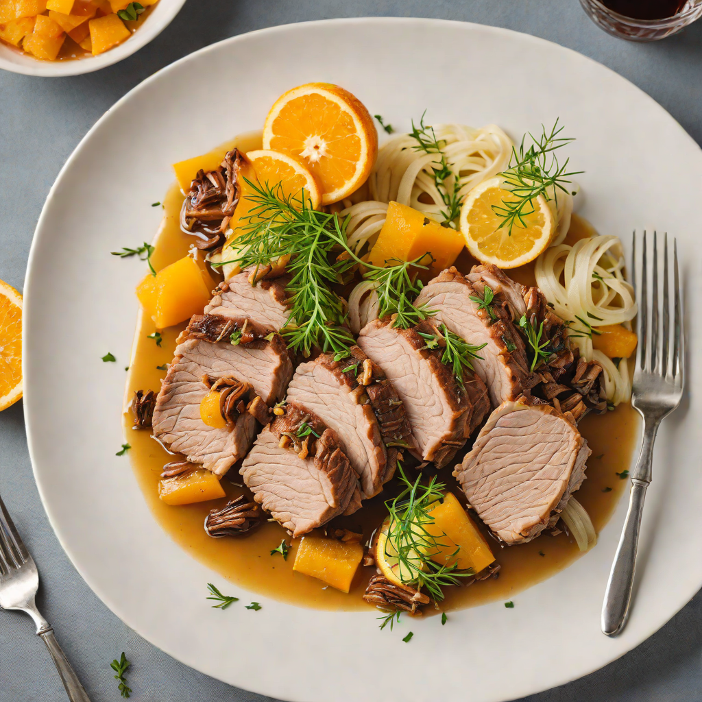 Citrus-Braised Pork Shoulder with Fennel and Orange