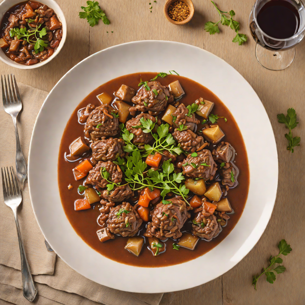 Slow-Simmered Lamb Stifado with Shallots and Red Wine