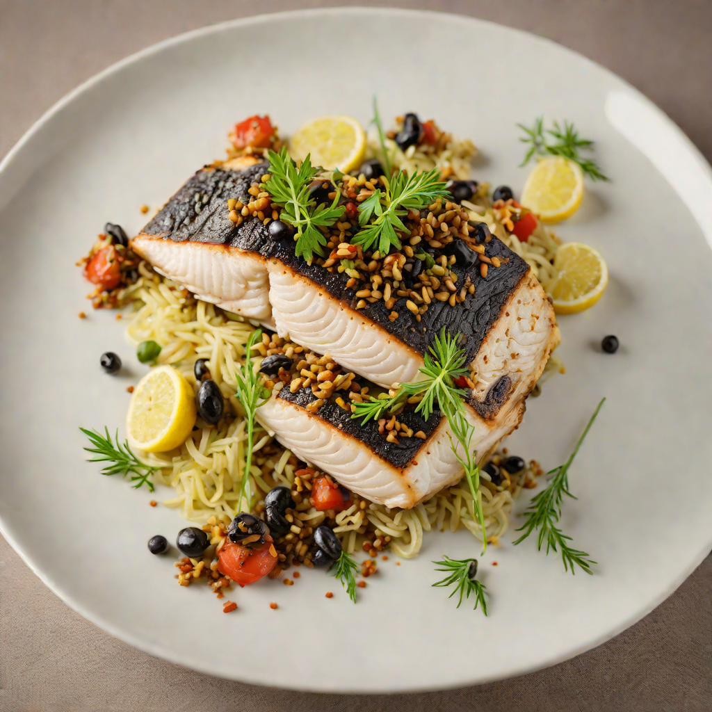 Pan-Seared Sea Bass with Fennel and Olive Tapenade