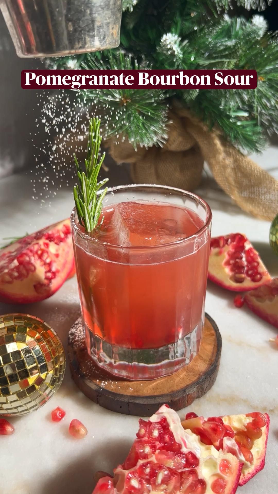 Spiced Pomegranate Bourbon Sour
