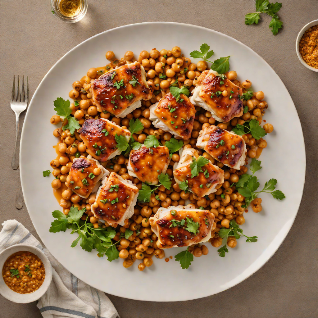 Pan-Seared Chicken Thighs with Harissa and Roasted Chickpeas
