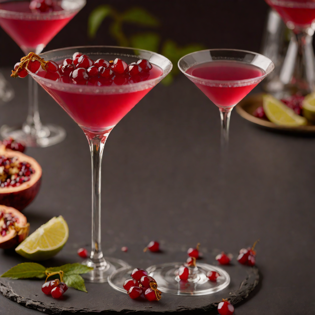 Spiced Pomegranate Vodka Martini