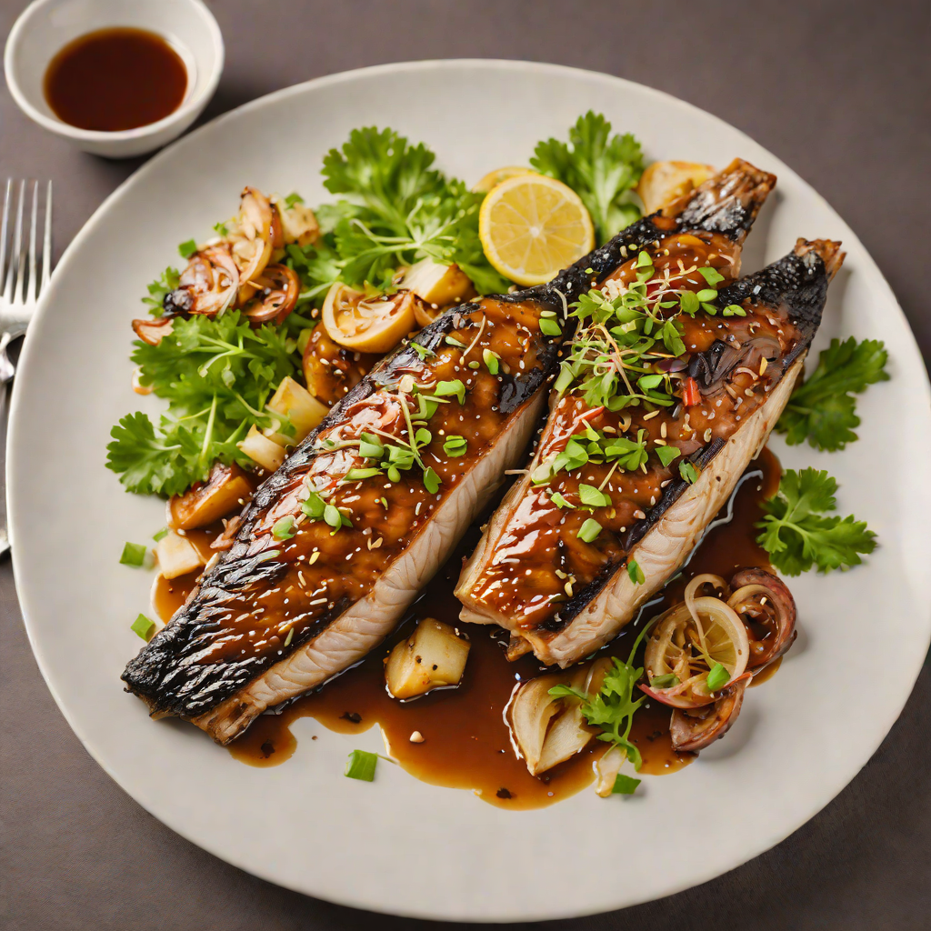 Baked Bangus Belly with Garlic and Soy Glaze