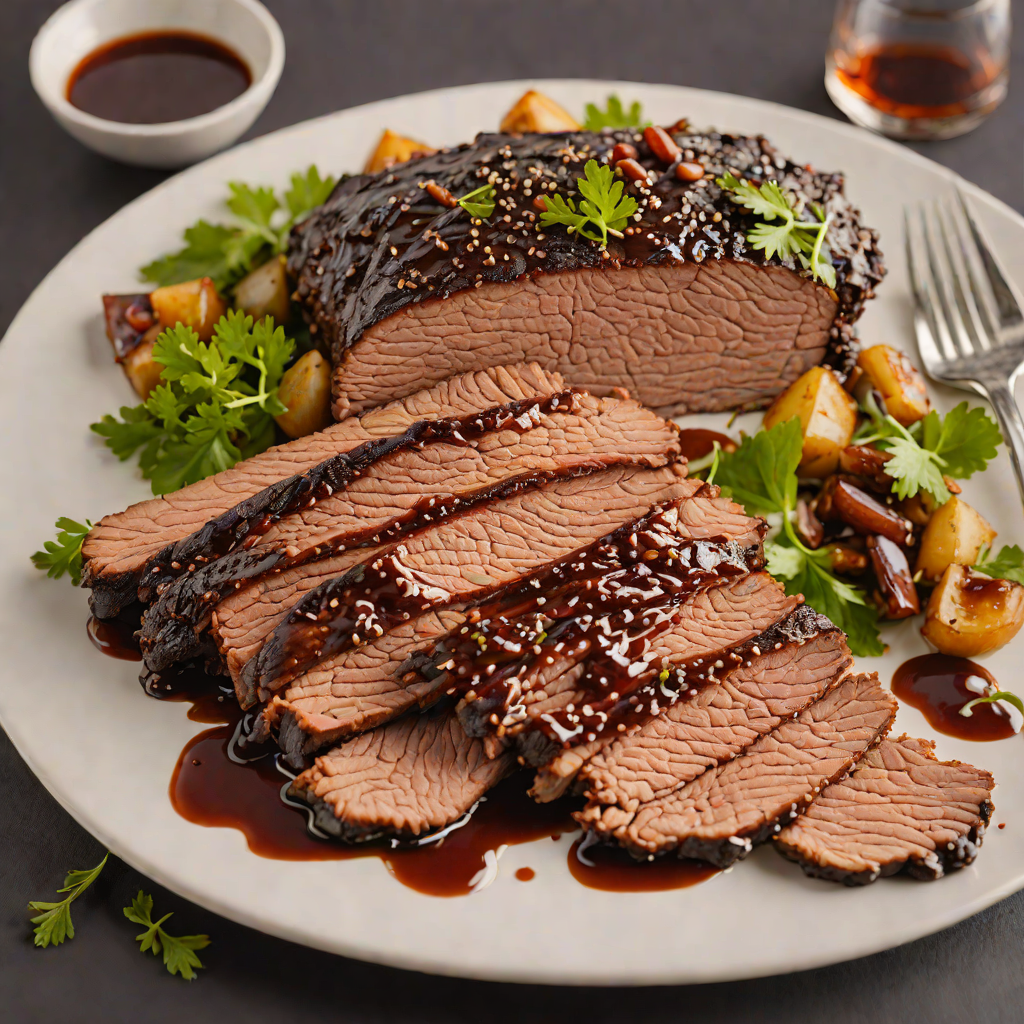 Slow-Smoked Brisket with Maple Bourbon BBQ Glaze