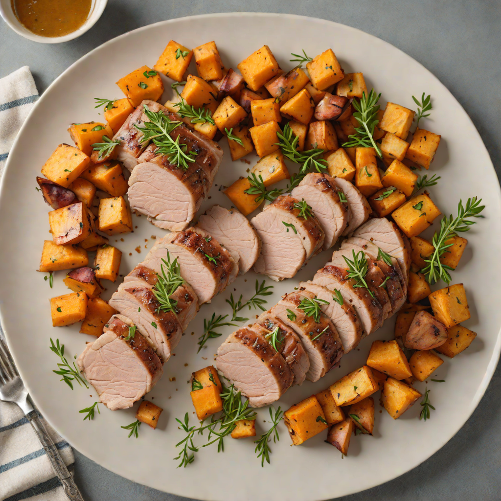 Sheet Pan Herb-Roasted Pork Tenderloin with Sweet Potatoes and Apples