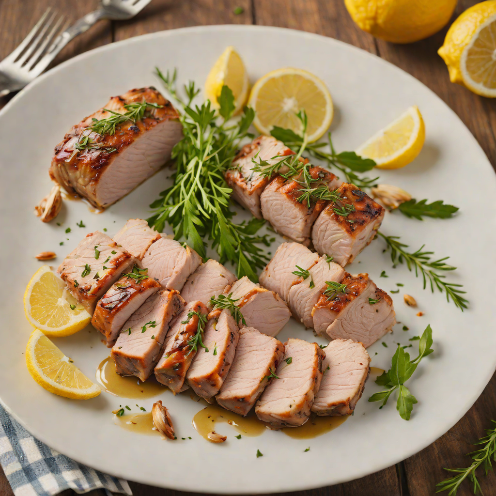 Herb-Roasted Pork Tenderloin with Garlic and Lemon