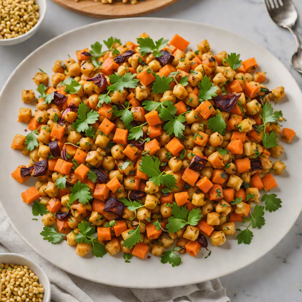 Sheet Pan Spiced Moroccan Chickpea and Carrot Roast