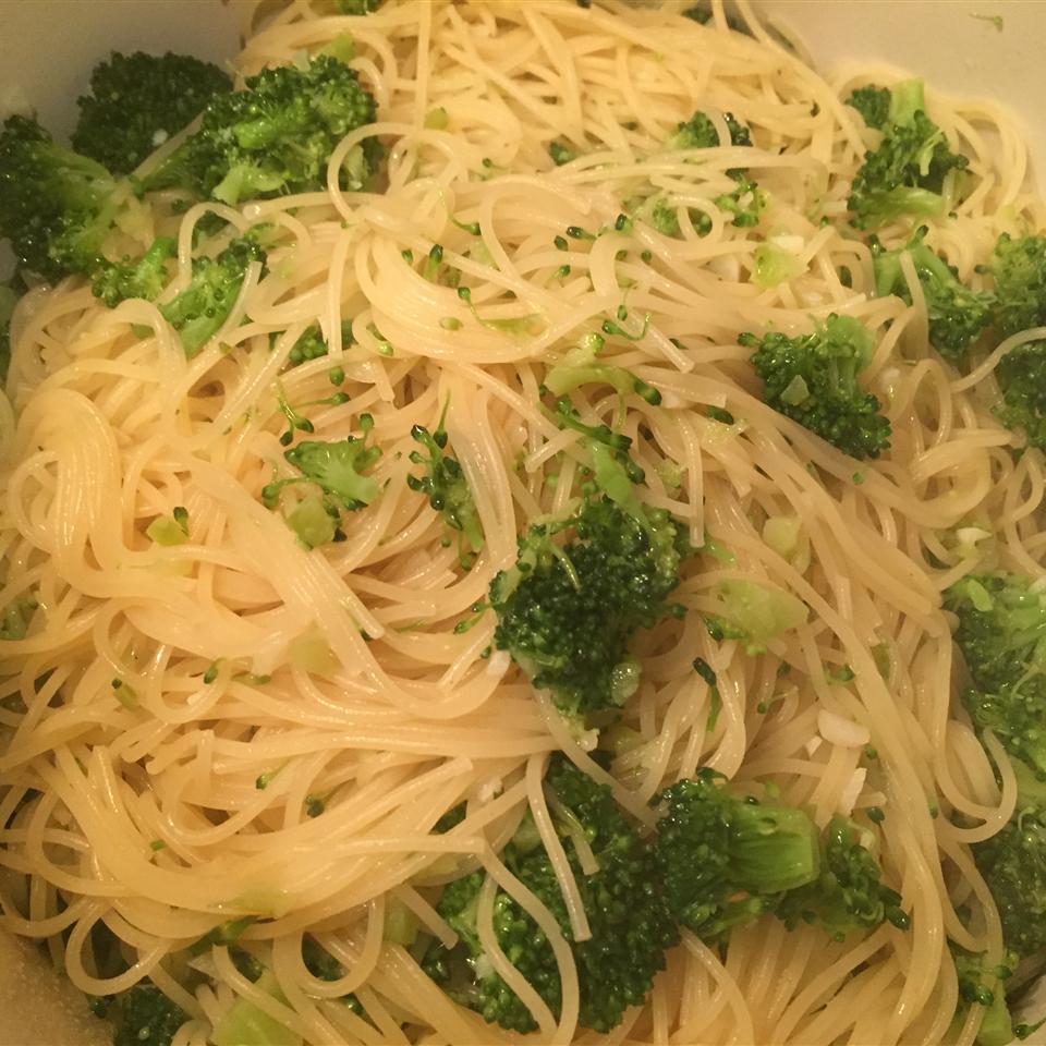 Lemony Broccoli Angel Hair Pasta