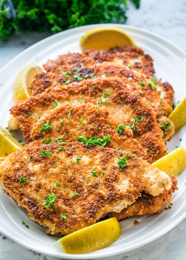 Oven-Baked Chicken Schnitzel with Applesauce Dip