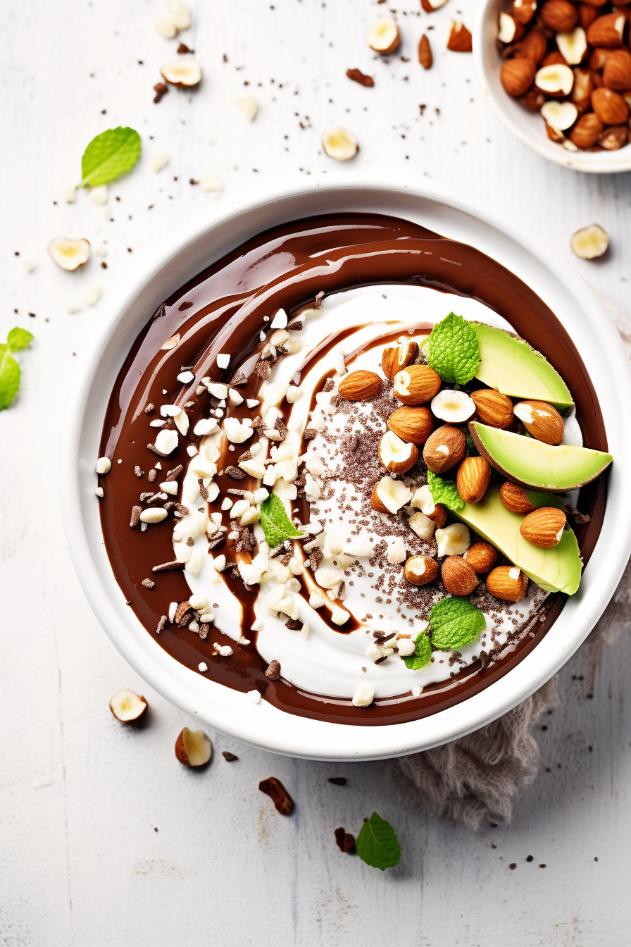 Chocolate Avocado Keto Smoothie Bowl