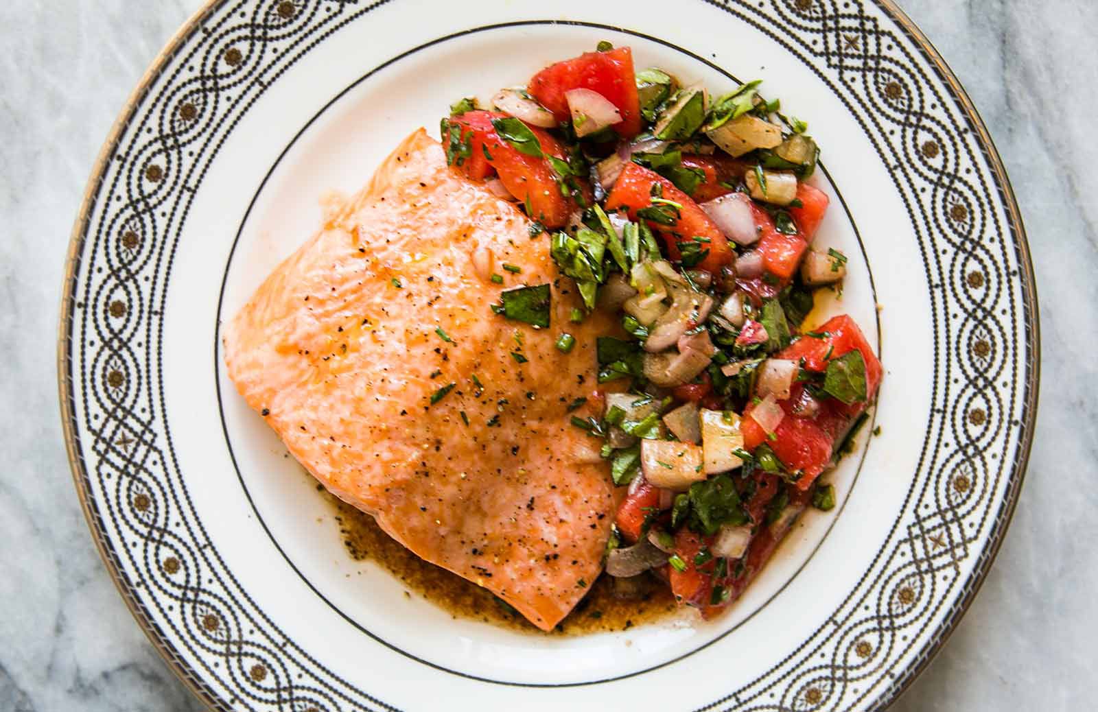 Pan-Seared Salmon with Ratatouille Provençale