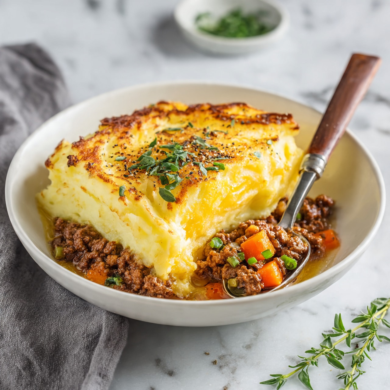 French-Style Cottage Pie with Creamy Mashed Potato Topping
