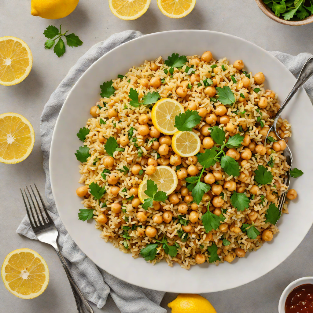 One-Pot Lemon-Garlic Quinoa with Chickpeas