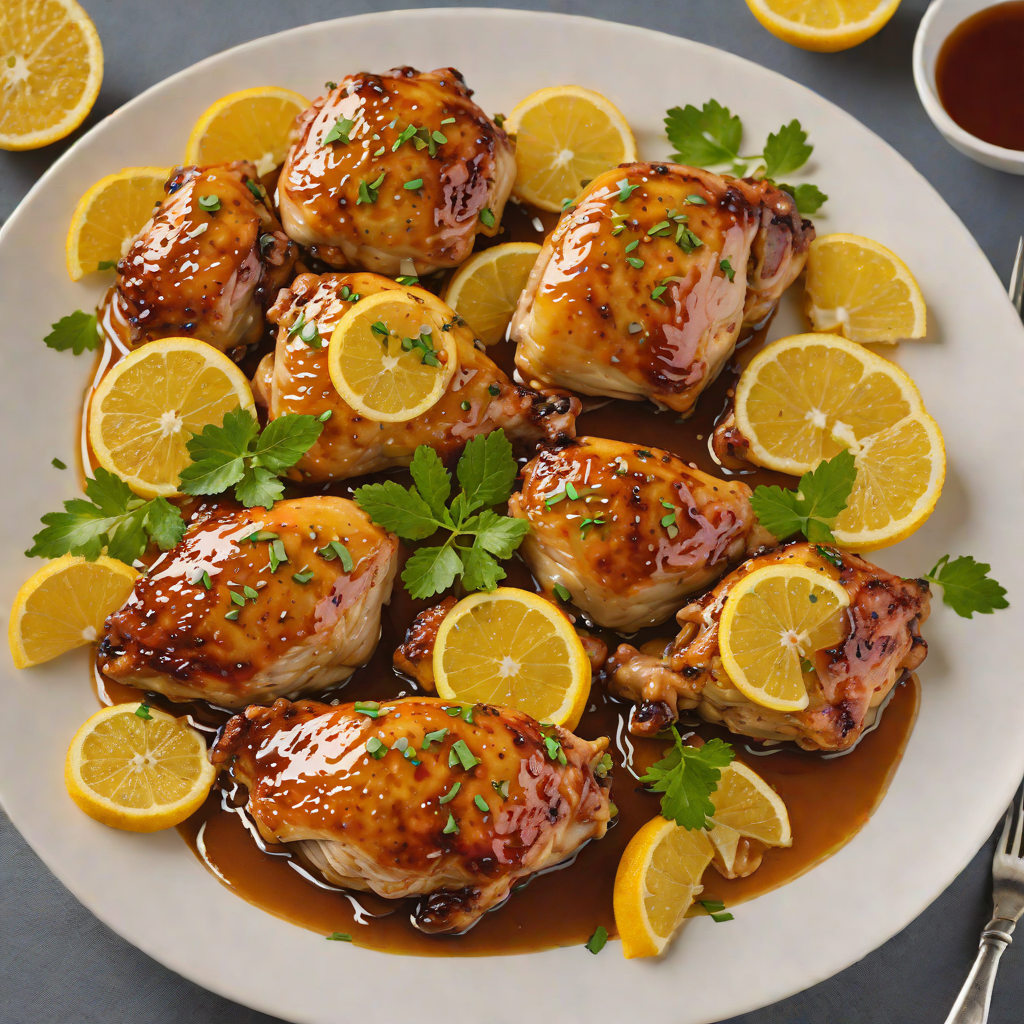 Half-Glazed Citrus and Honey Chicken Thighs