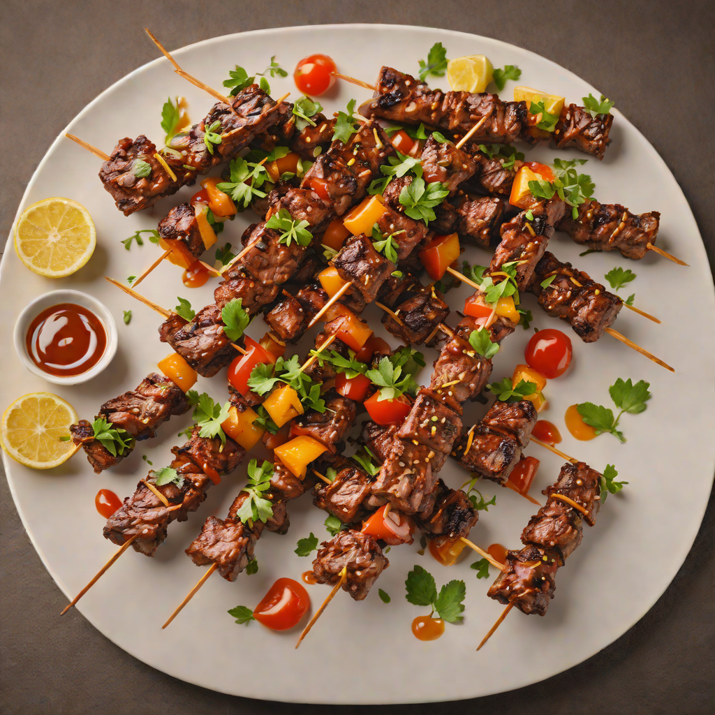 Smoky Mesquite Whiskey-Glazed Beef Skewers