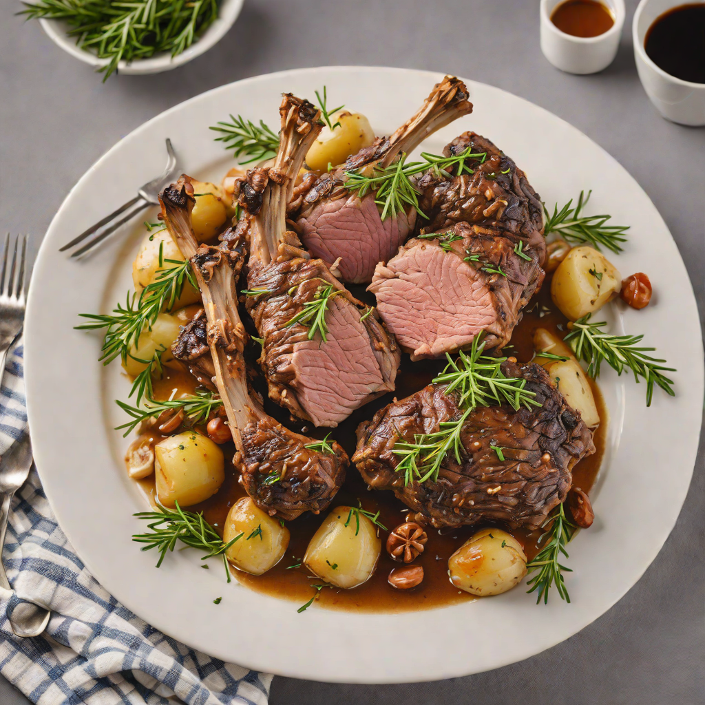 Italian Slow-Roasted Lamb Shoulder with Rosemary and Garlic