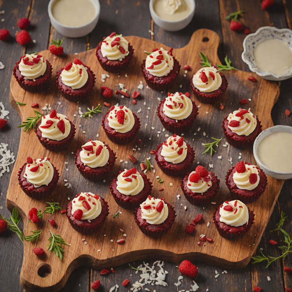 Red Velvet Brownie Bites with Cream Cheese Frosting