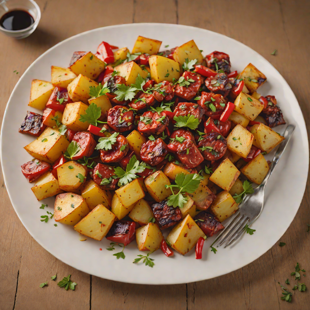 Sautéed Spanish Chorizo with Roasted Red Peppers and Potatoes