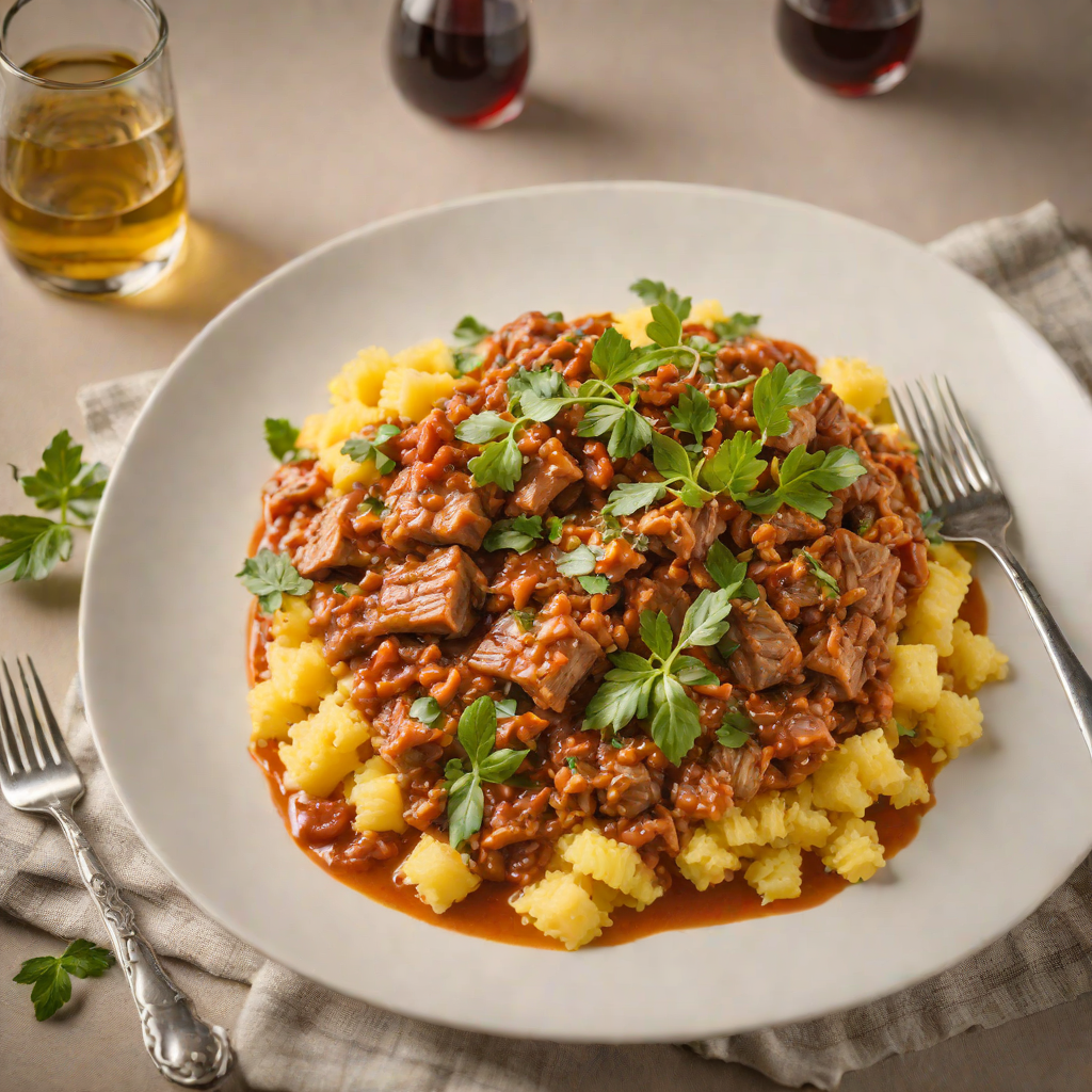 Italian Slow-Cooked Pork Ragu with Polenta